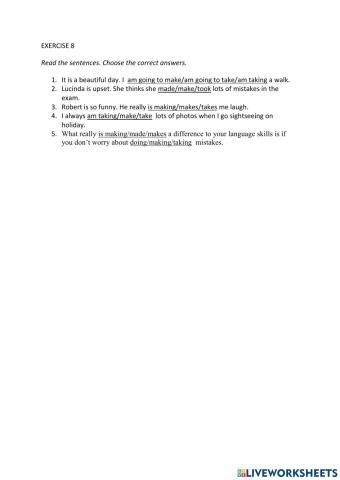 IE0, Unit 9, Grammar and Vocabulary, Exercise 7