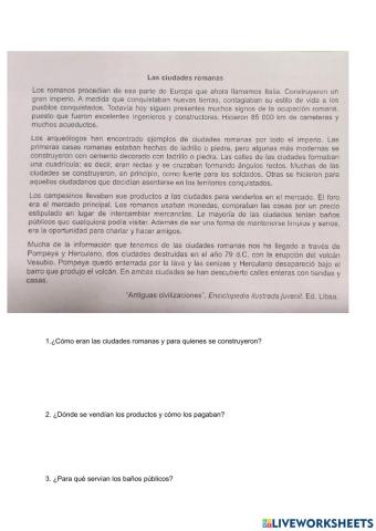 Las ciudades romanas