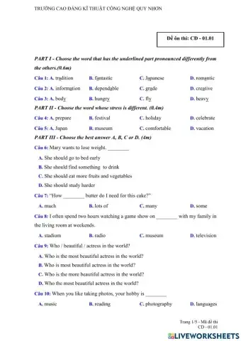 Cdk- test 1 cdktcn quy nhon
