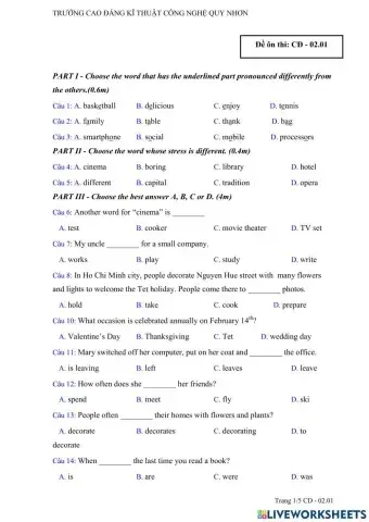 Cdk test 2 cdktcn quy nhon