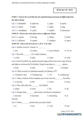 Cdk test 2 cdktcn quy nhon