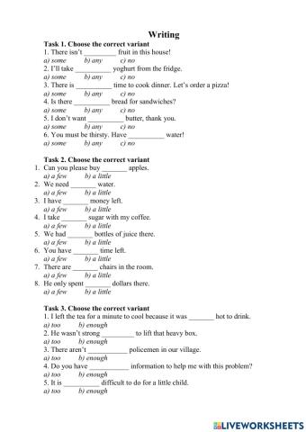 Writing Comprehension test 7
