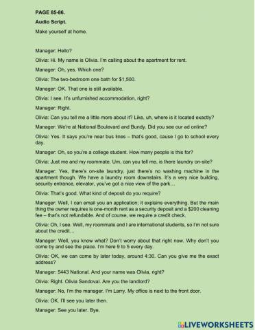 Make yourself at home