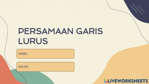 Persamaan Garis Lurus