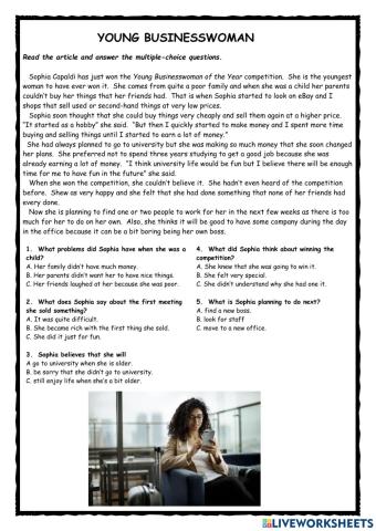 Young Businesswoman Reader