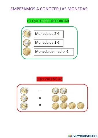 Empezamos a trabajar con monedas