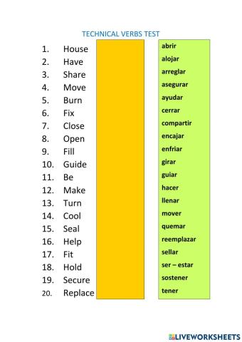 Verbos técnicos 1