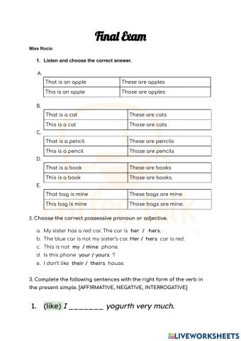 Coffee talk - final exam for beginners