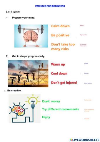 Parkour for beginners