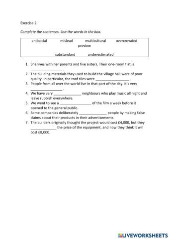 IE0, Unit 1, Grammar and Vocabulary, Exercise 2