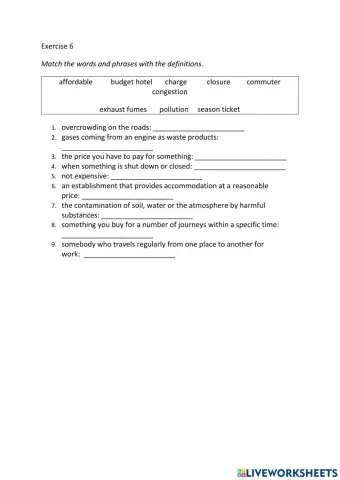 IE3, Unit 1, Grammar and Vocabulary, Exercise 6