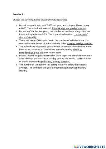 IE3, Unit 1, Grammar and Vocabulary, Exercise 9