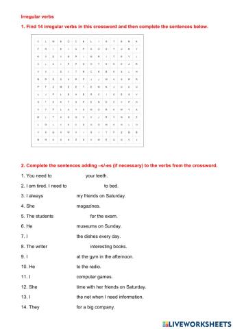Irregular verbs. Present Simple