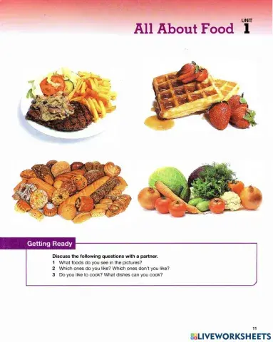 All about food a2 - reading