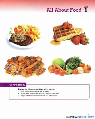 All about food a2 - reading
