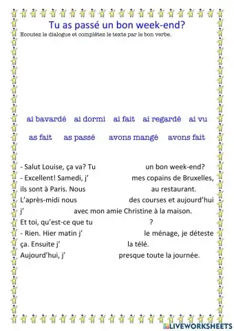 Tu as passé un bon week-end?