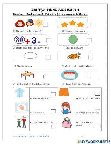 Ôn thi hk1 tiếng anh lớp 4