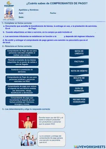 Comprobantes de pago en perú