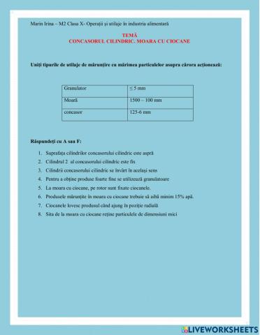 Moara cu ciocane. Concasorul cilindric