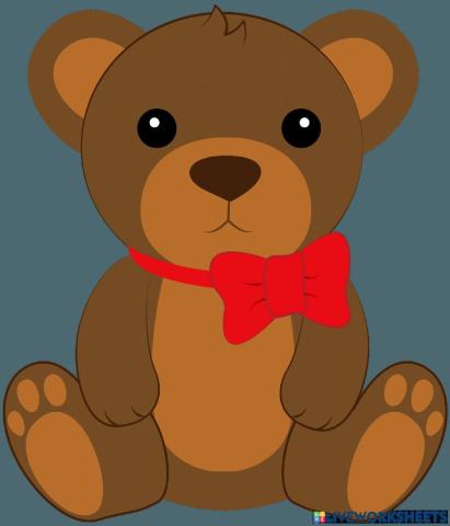 Teddy bear. Body parts