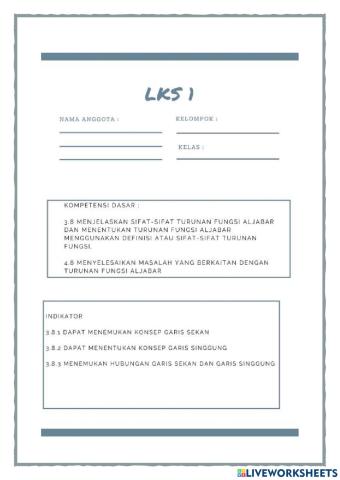 Turunan fungsi aljabar