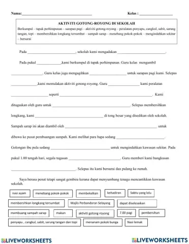 Karangan pendek (aktiviti gotong-royang)