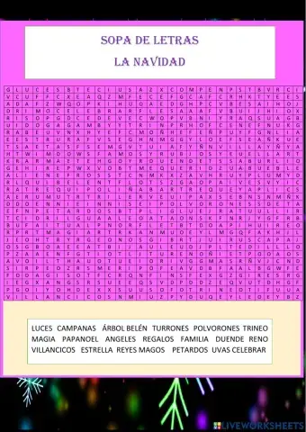 Sopa de lentras navidad