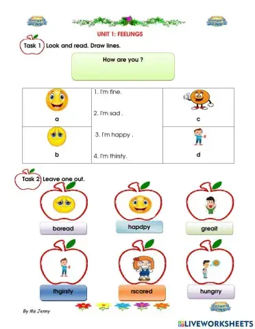 Smart start grade 2 unit 1 feelings