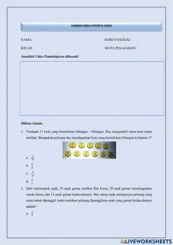 Peluang kelas viii-8