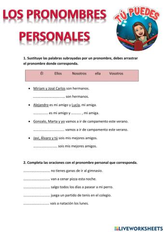Pronombres personales