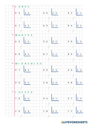 Divisiones muy fáciles