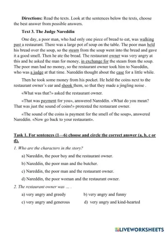 Reading Form 7 Term 1