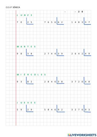 Divisiones dos cifras
