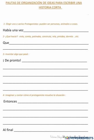 Historia corta - Escritura