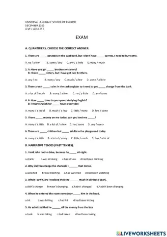 Adults 5 - exam - december 2022