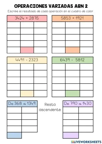 Operaciones varias abn 2