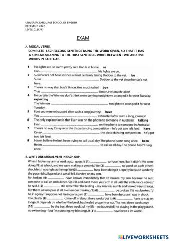 C1 - exam - december 2022