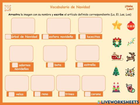 Vocabulario de Navidad