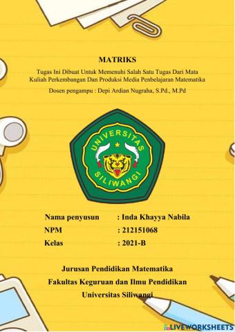 LKPD matematika kelas XI Matriks