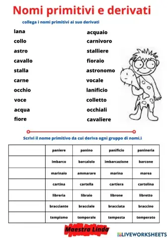 Nomi primitivi e derivati