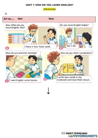 E5U7 (speaking) HOW DO YOU LEARN ENGLISH? -nuongnguyen