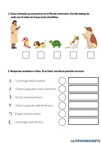 Los números ordinales