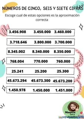 Aproximación de números