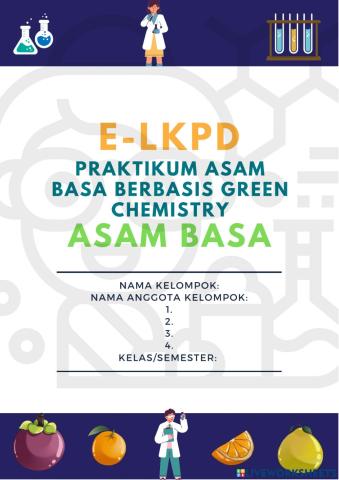 E-LKPD Praktikum Asam Basa berbasis Green Chemistry