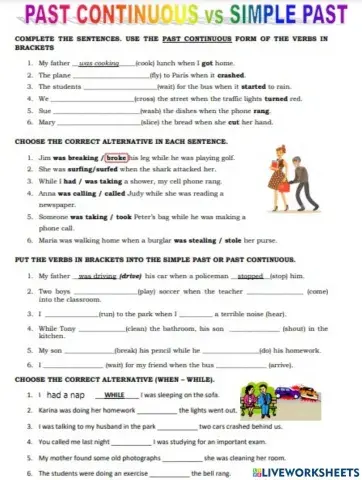 Past simple and past continuous