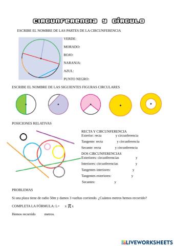 Circunferencia y círculo