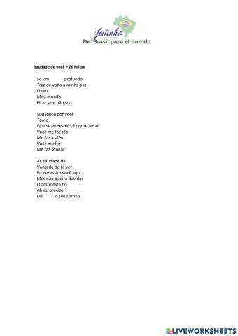 Saudade de você - Zé Felipe