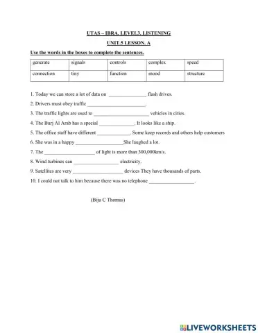 L U5 vocabulary All 2