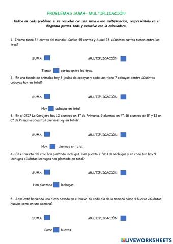 Problemas suma-multiplicación