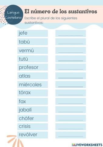 Formación del plural